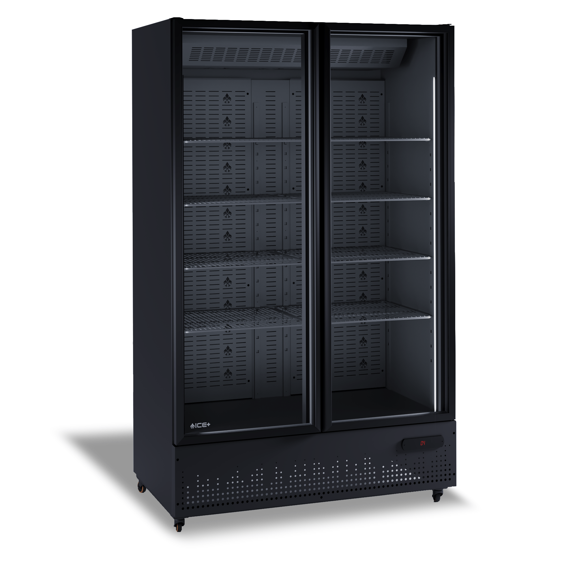 Rich Refrigerated Display with 2 hinged doors black interior
